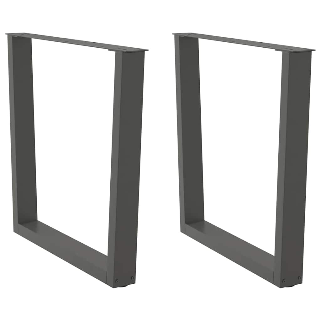 Dining Table Legs V-Shape 2 Pieces Anthracite 80x(72-73.3) cm Steel