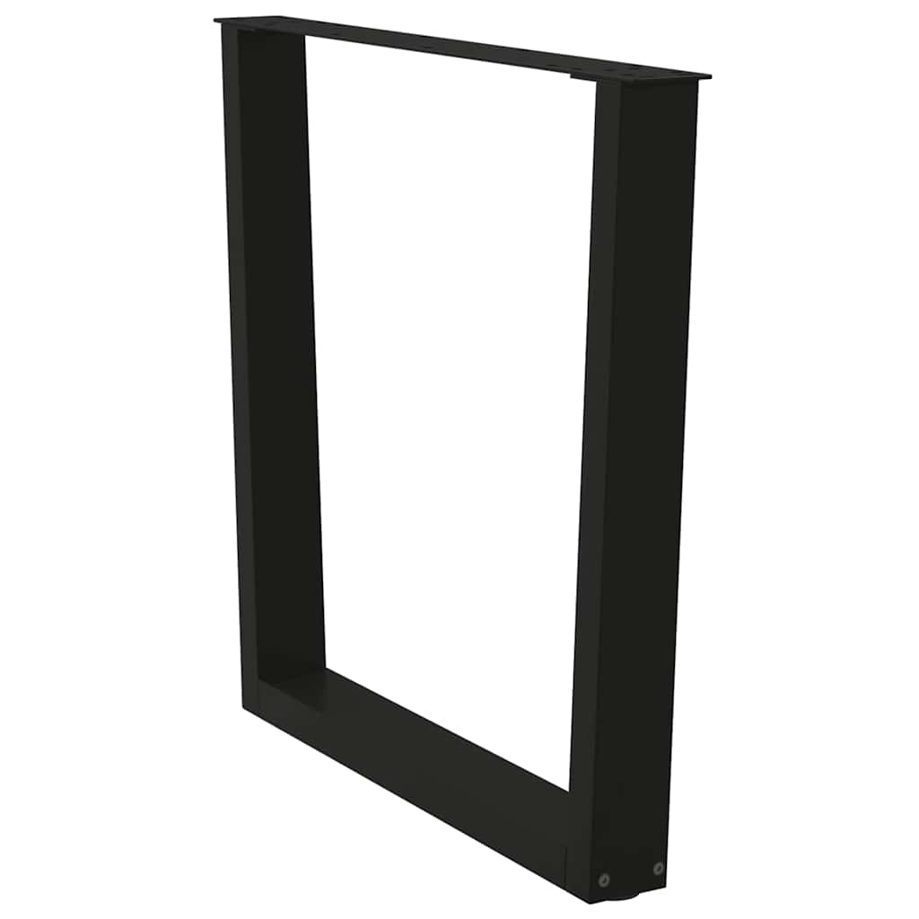 Dining Table Legs V-Shape 2 Pieces Black 90x(72-73.3) cm Steel