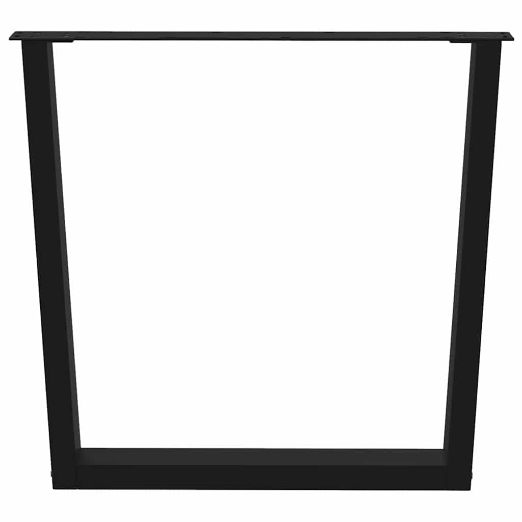 Dining Table Legs V-Shape 2 Pieces Black 90x(72-73.3) cm Steel