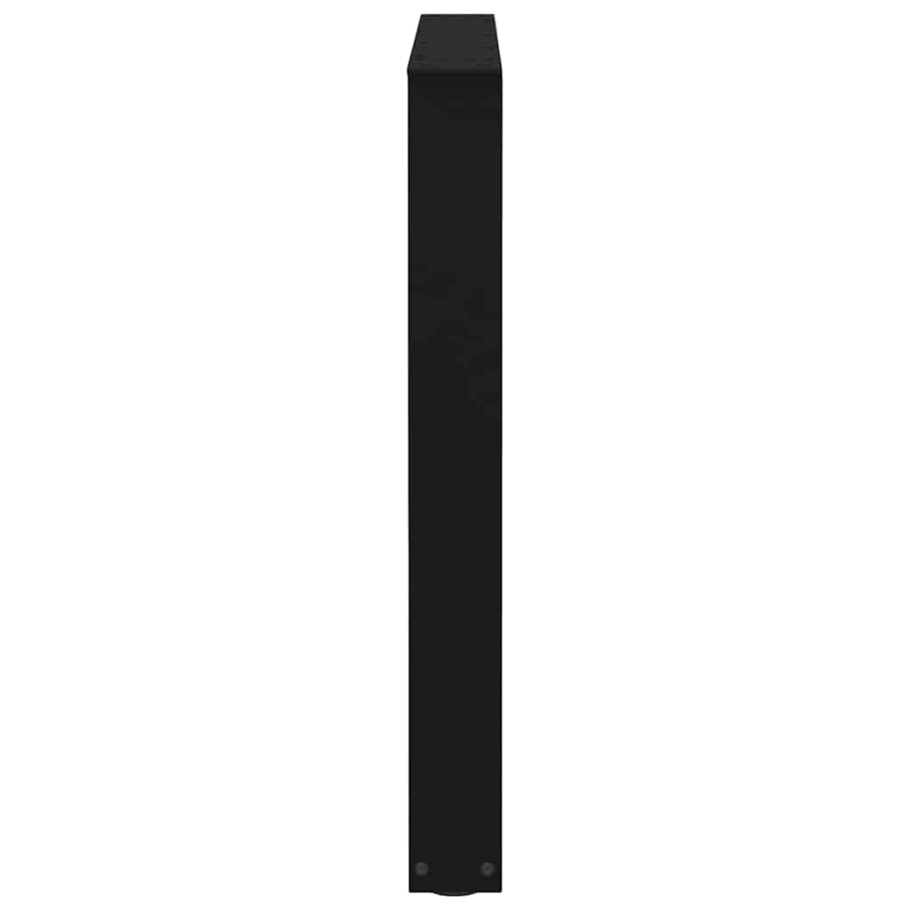 Dining Table Legs V-Shape 2 Pieces Black 90x(72-73.3) cm Steel