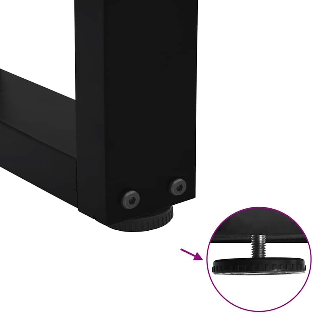 Dining Table Legs V-Shape 2 Pieces Black 90x(72-73.3) cm Steel