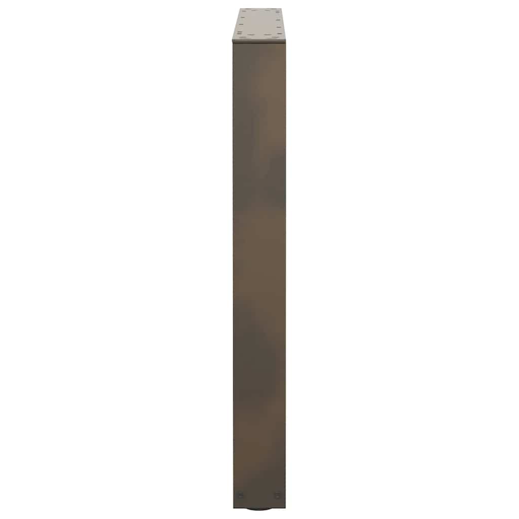 Dining table legs V-shape 2 pieces natural steel 90x(72-73.3) cm steel
