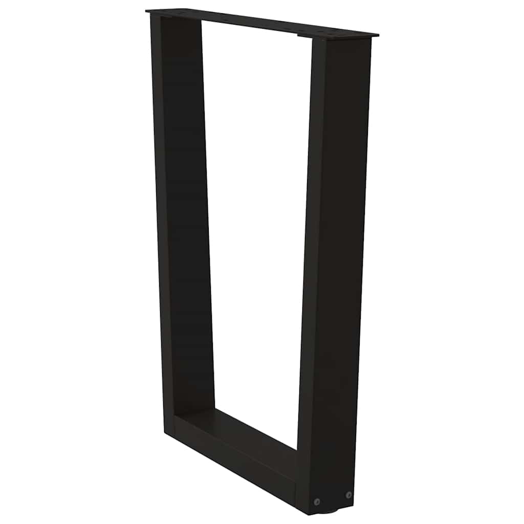 Dining Table Legs V-Shape 3 Pieces Black 70x(72-73.3) cm Steel