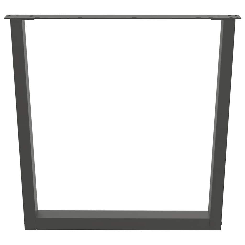 Dining Table Legs V-Shape 3 Pieces Anthracite 80x(72-73.3) cm Steel