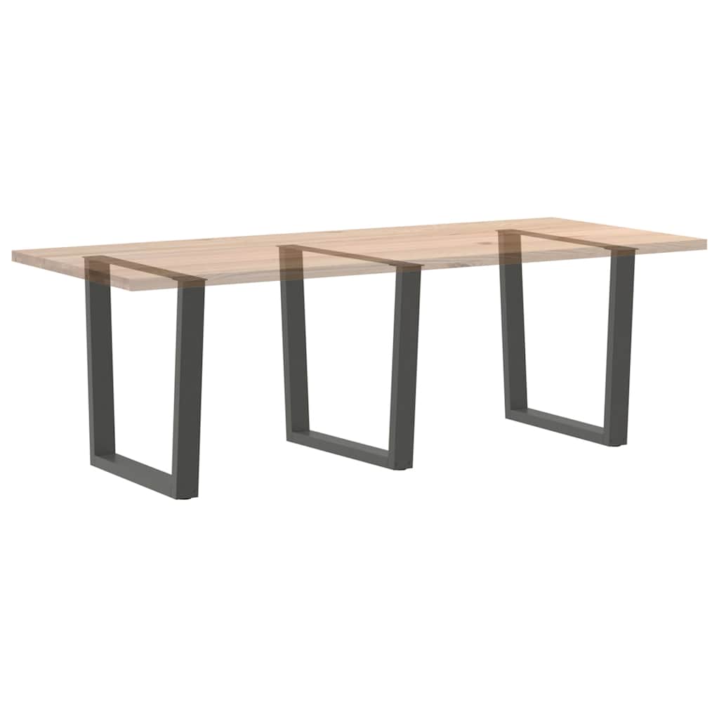 Dining Table Legs V-Shape 3 Pieces Anthracite 80x(72-73.3) cm Steel
