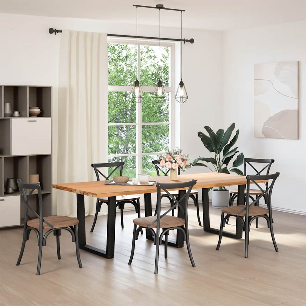 Dining table legs V-shape 3 pieces black 90x(72-73.3) cm steel
