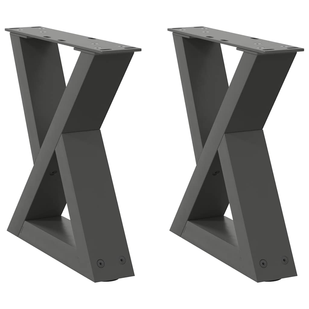 Coffee table legs 2 pcs. Anthracite 30x(30-31.3) cm steel