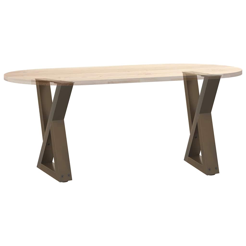 Coffee table legs 2 pcs. Natural steel 28x(42-43.3) cm steel