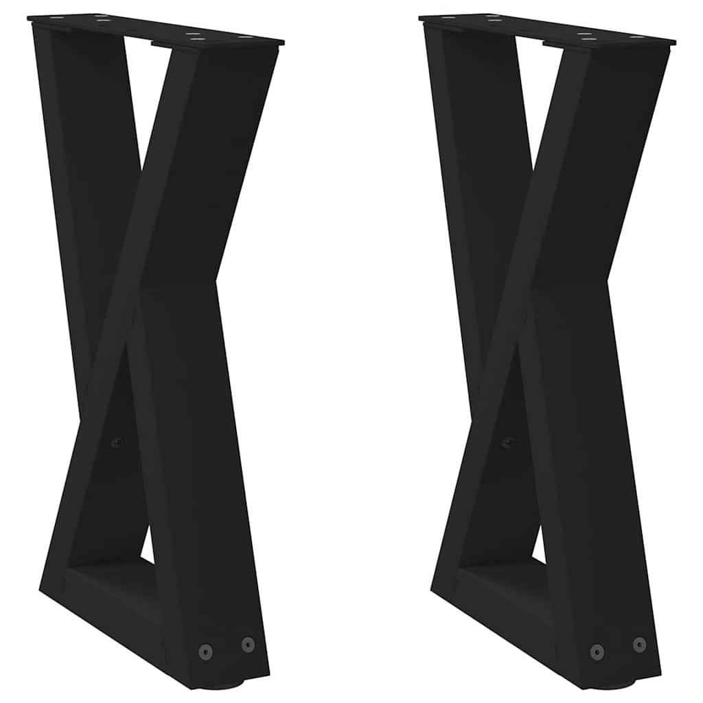 Coffee table legs 2 pcs. Black 38x(42-43.3) cm steel