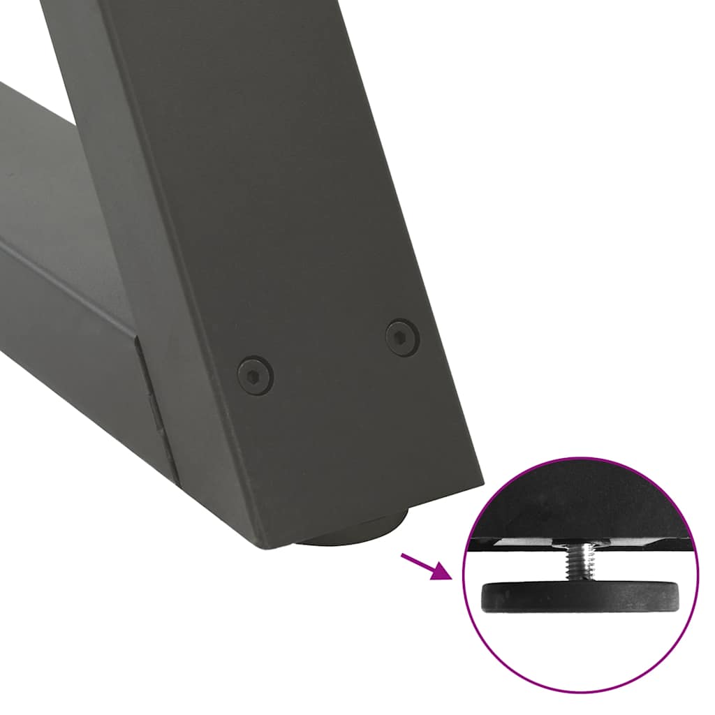 Couchtischbeine 2 Stk. Anthrazit 38x(42-43,3) cm Stahl