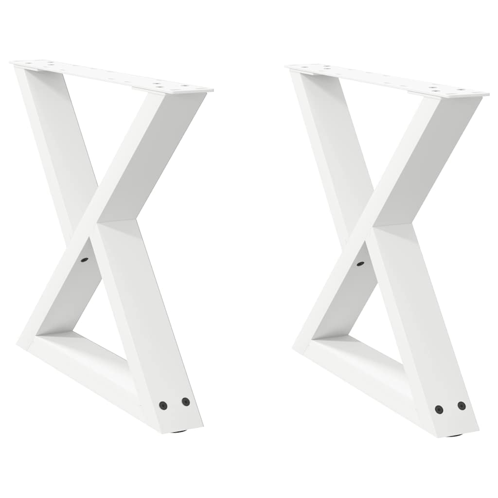 Coffee table legs 2 pcs. White 50x(42-43.3) cm steel
