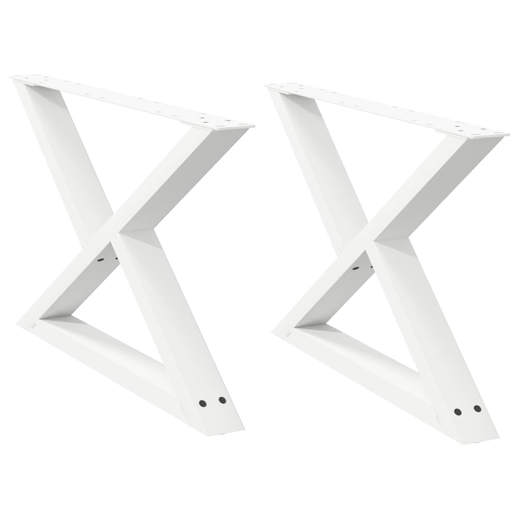 Coffee table legs 2 pcs. White 70x(42-43.3) cm steel