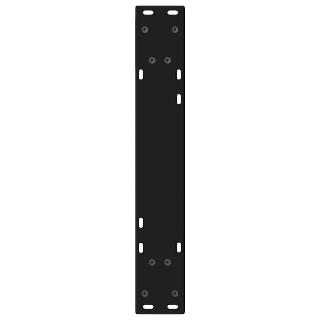 Dining Table Legs 2 pcs. Black 50x(72-73.3) cm Steel