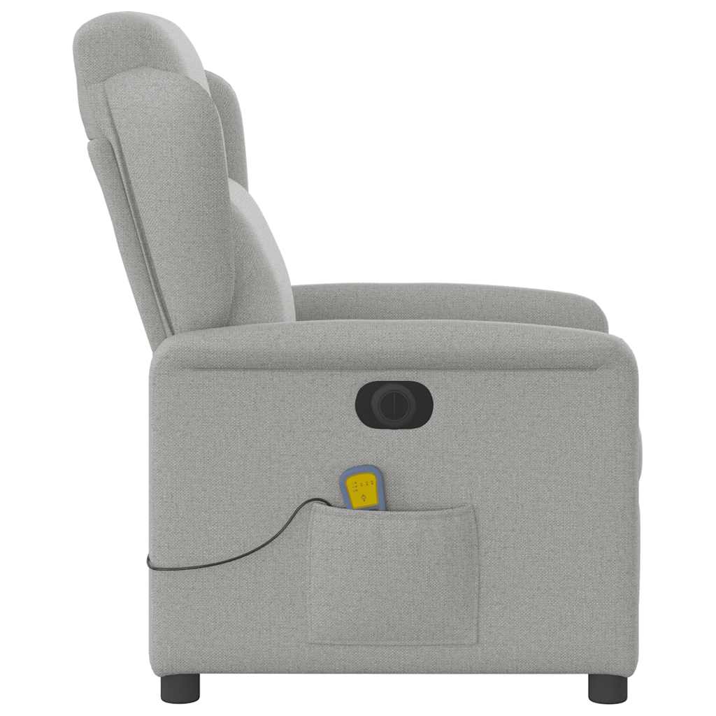 Massagesessel Elektrisch Wolkengrau Stoff