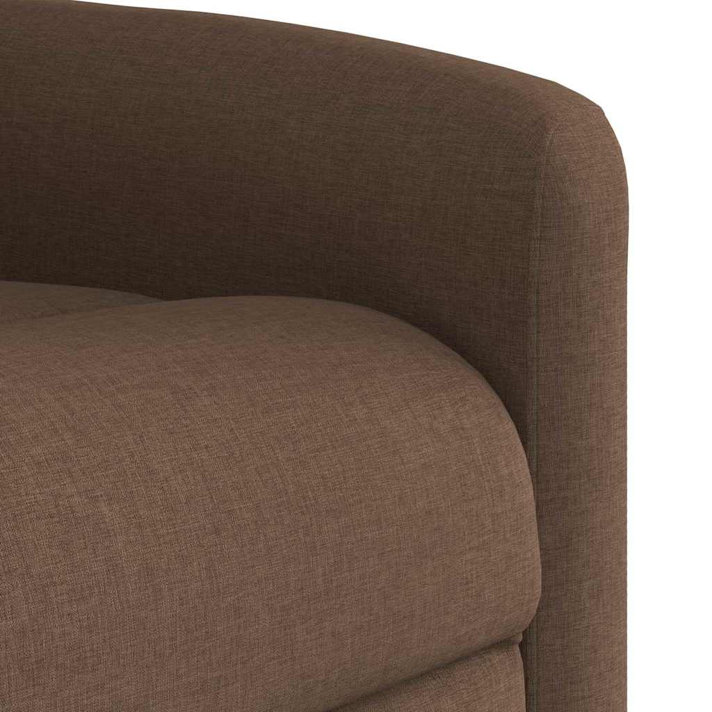 Massagesessel mit Aufstehhilfe Braun Stoff