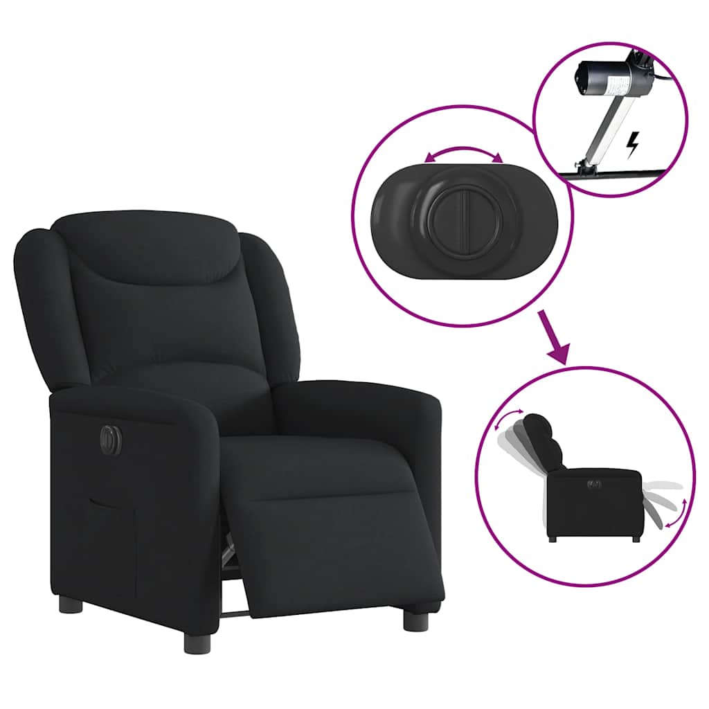 Relaxsessel Elektrisch Schwarz Stoff