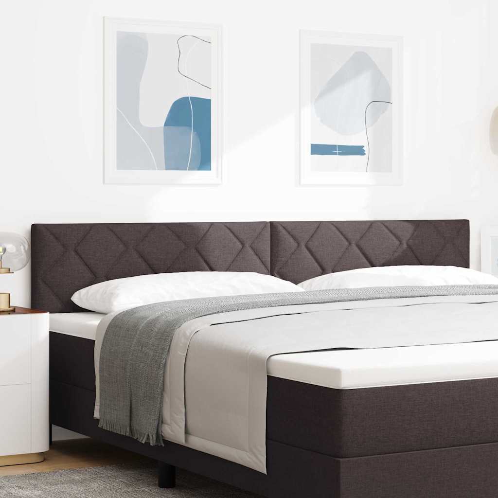 Kopfteil mit LED -Streifenleuchten Braun 200 cm Stoff