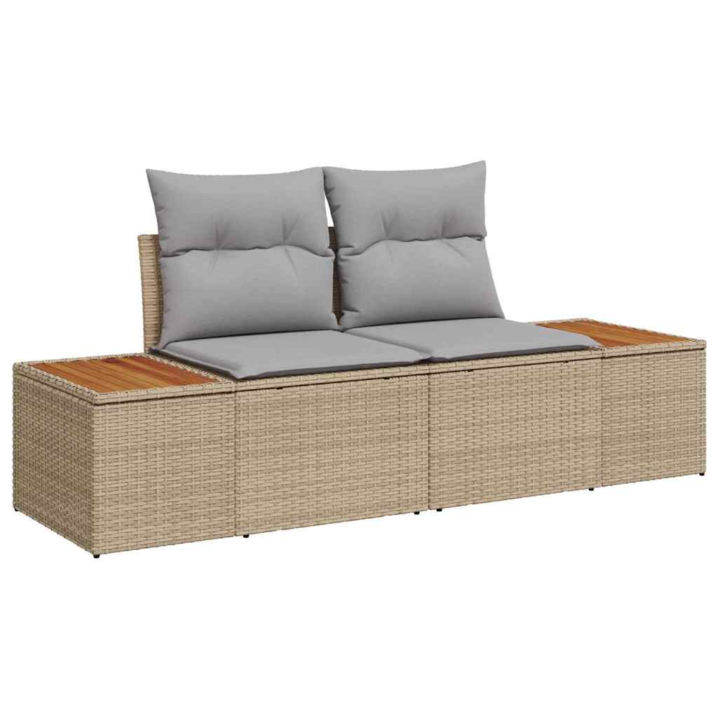 Garten Essgruppe mit Kissen 7 pcs Beige, Grau