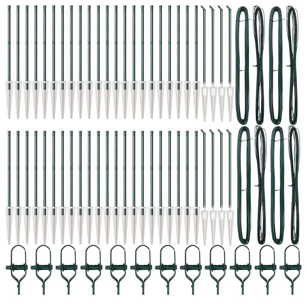 Zaunpfosten 52 pcs Silber 3.2 x 3.2 x 120 cm Stahl