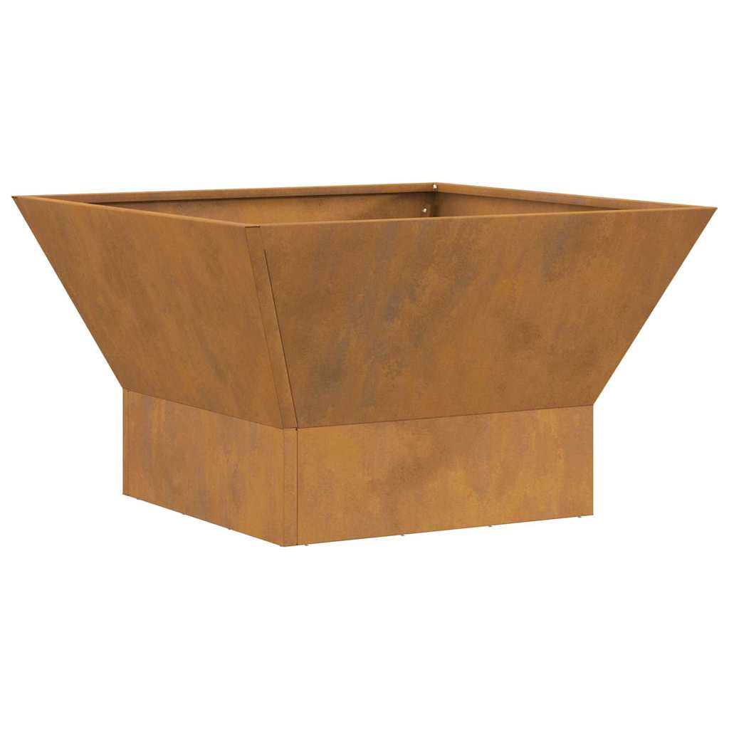 Feuerplatz Schwarz 60 x 60 x 35 cm Stahl
