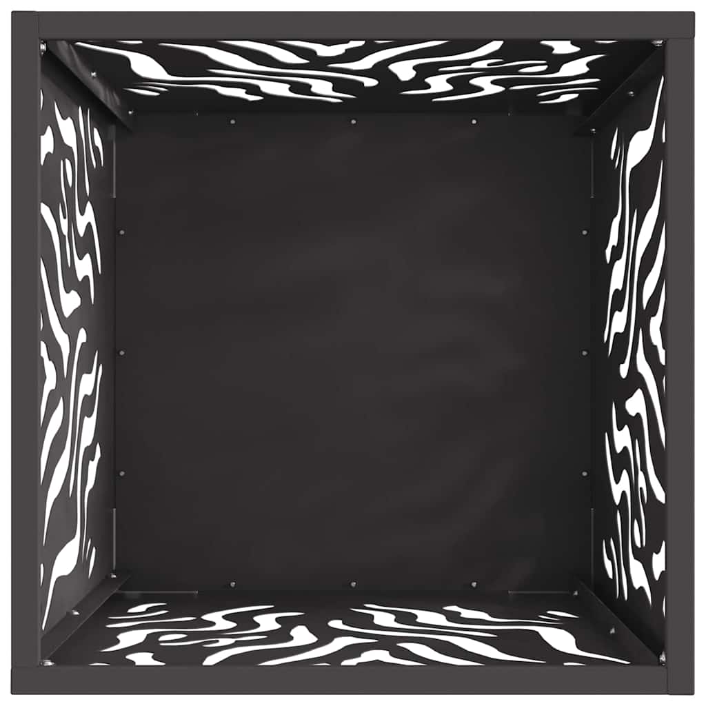 Feuerplatz Schwarz 40 x 40 x 40 cm Kaltgewalzter Stahl