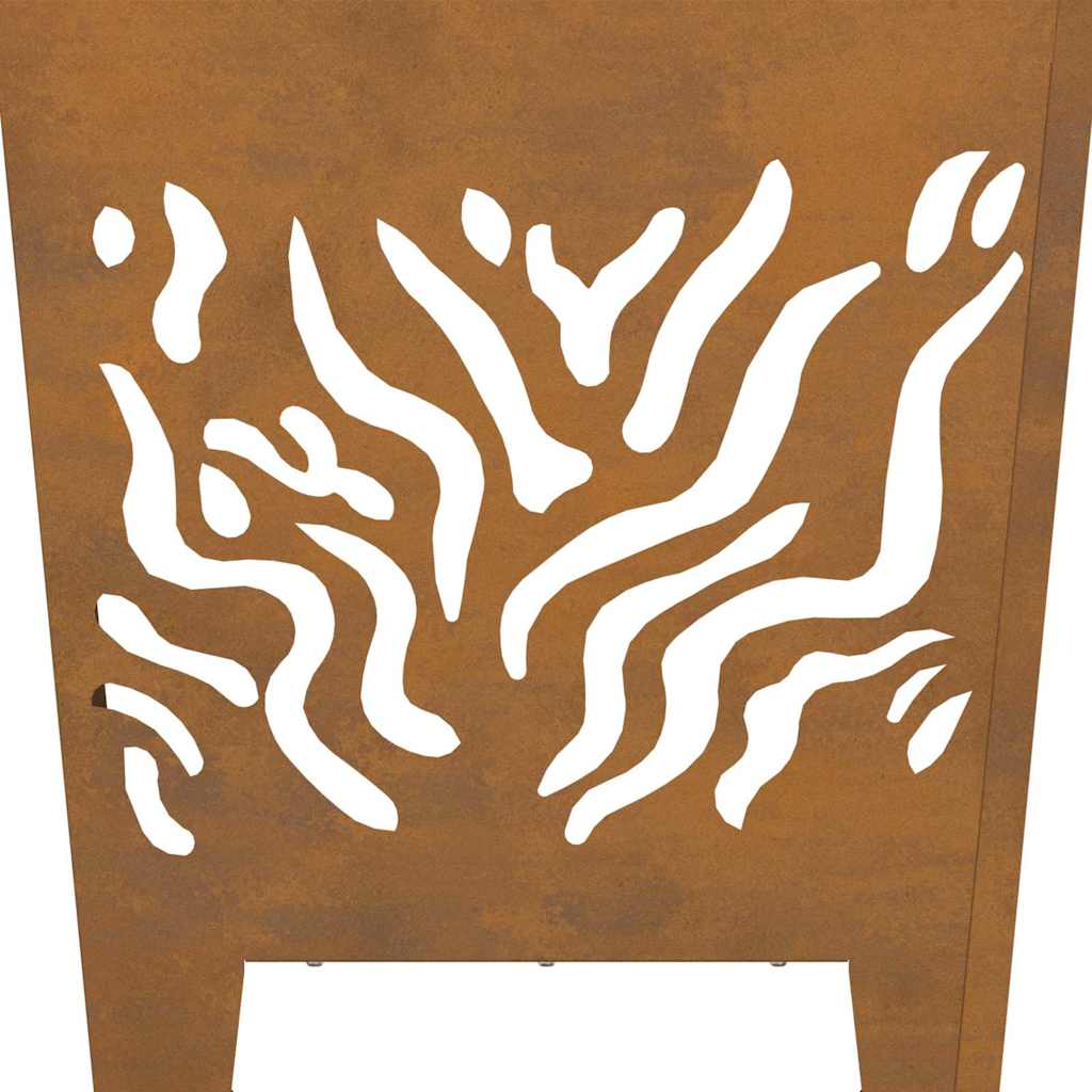 Feuerplatz Braun 40 x 40 x 40 cm Witterungsbeständiger Stahl