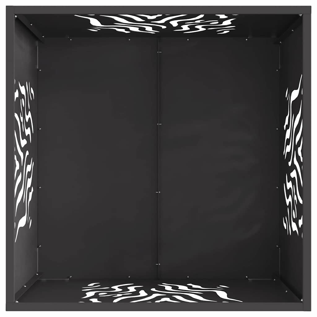 Feuerplatz Schwarz 60 x 60 x 40 cm Kaltgewalzter Stahl