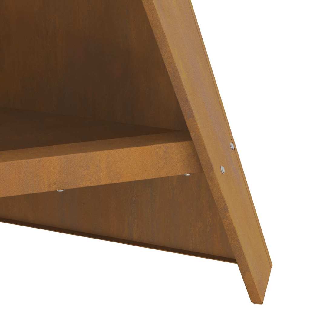 Feuerplatz Braun 58 x 40 x 100 cm Witterungsbeständiger Stahl