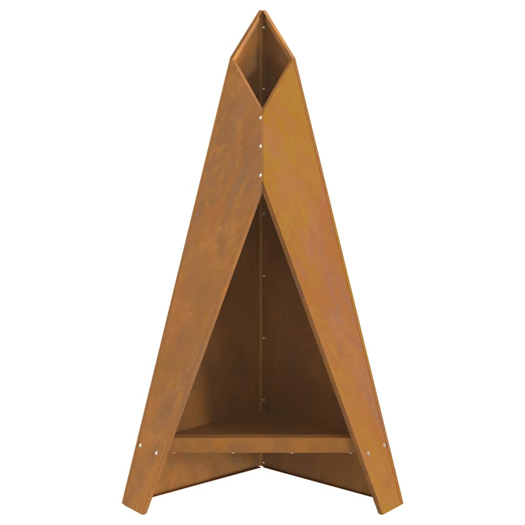 Feuerplatz Braun 58 x 40 x 100 cm Witterungsbeständiger Stahl