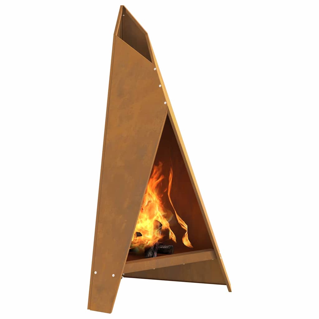 Feuerplatz Braun 58 x 40 x 100 cm Witterungsbeständiger Stahl