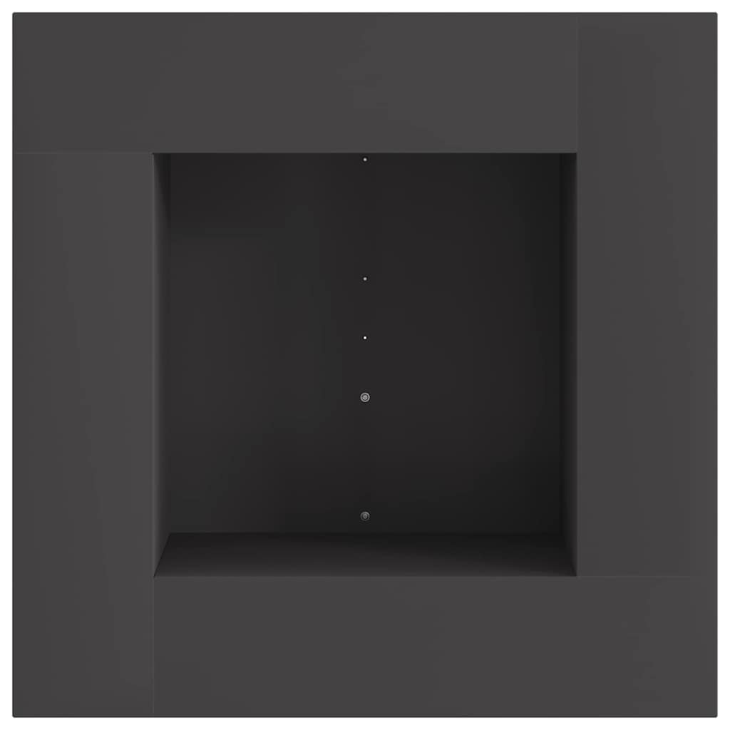 Feuerplatz Schwarz 60 x 60 x 30 cm Kaltgewalzter Stahl
