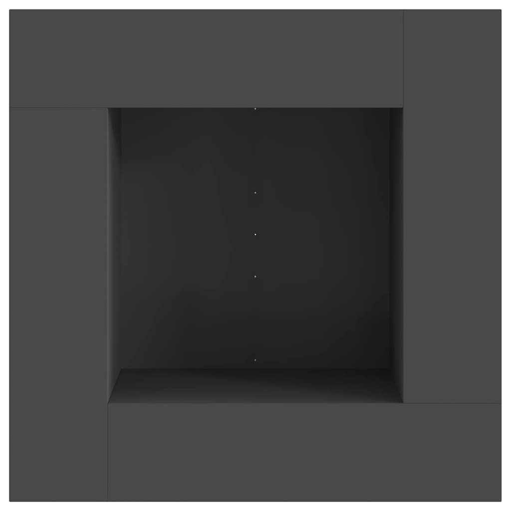 Feuerplatz Schwarz 80 x 80 x 40 cm Kaltgewalzter Stahl