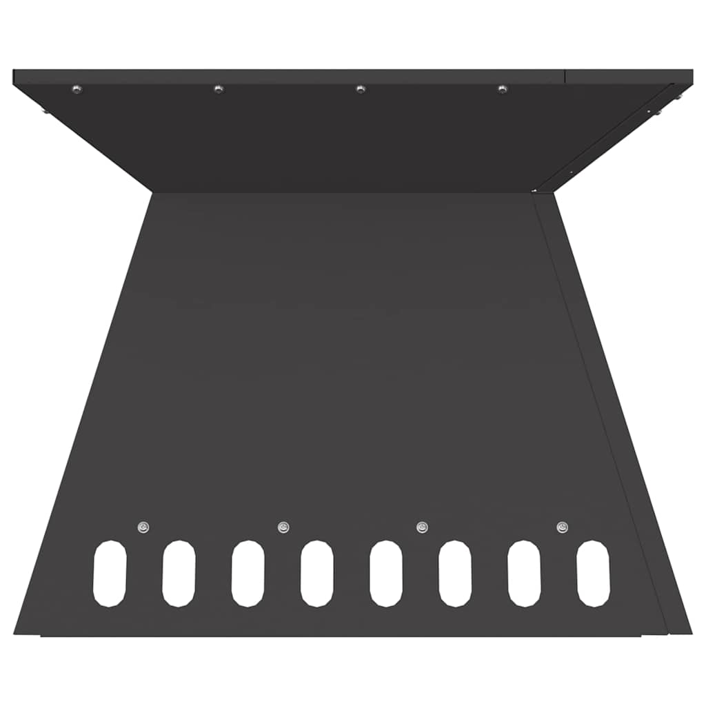 Feuerplatz Schwarz 48 x 48 x 40 cm Kaltgewalzter Stahl