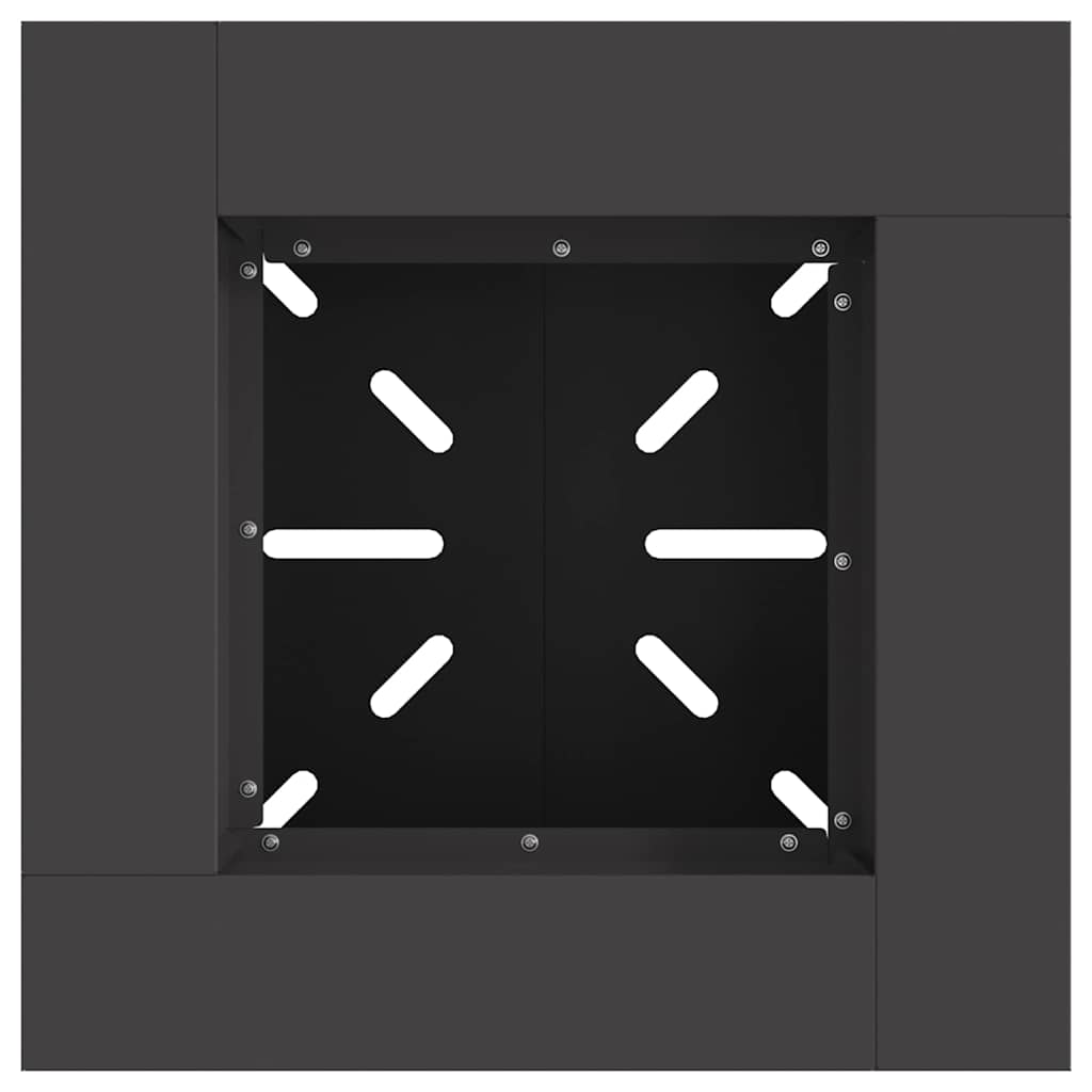 Feuerplatz Schwarz 48 x 48 x 40 cm Kaltgewalzter Stahl