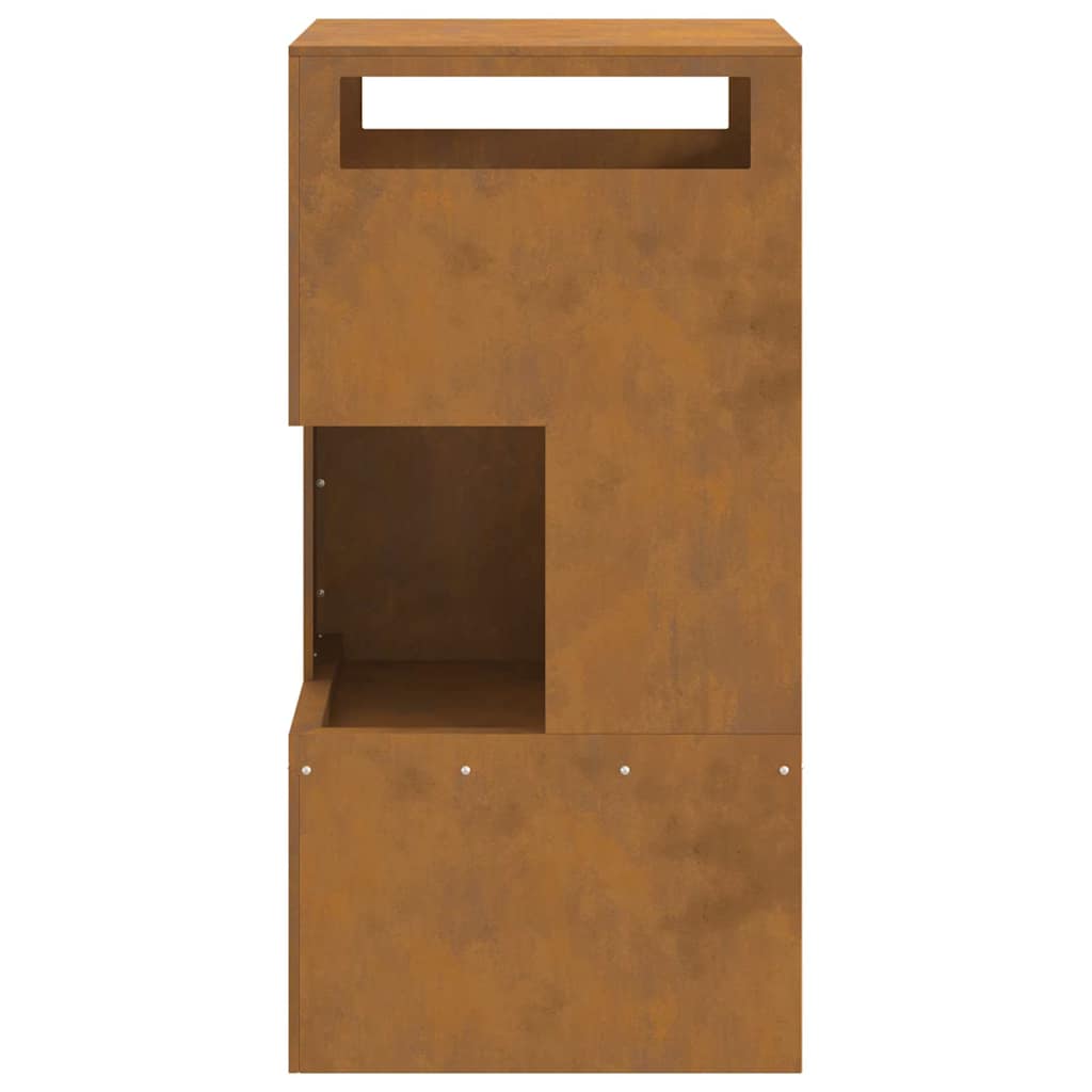 Feuerplatz Braun 50 x 50 x 100 cm Witterungsbeständiger Stahl