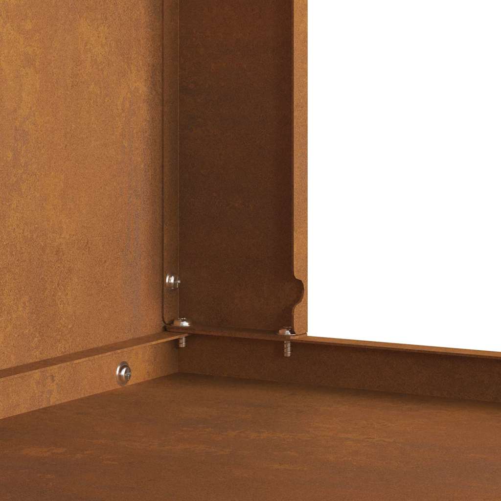 Feuerplatz Braun 60 x 40 x 96 cm Witterungsbeständiger Stahl