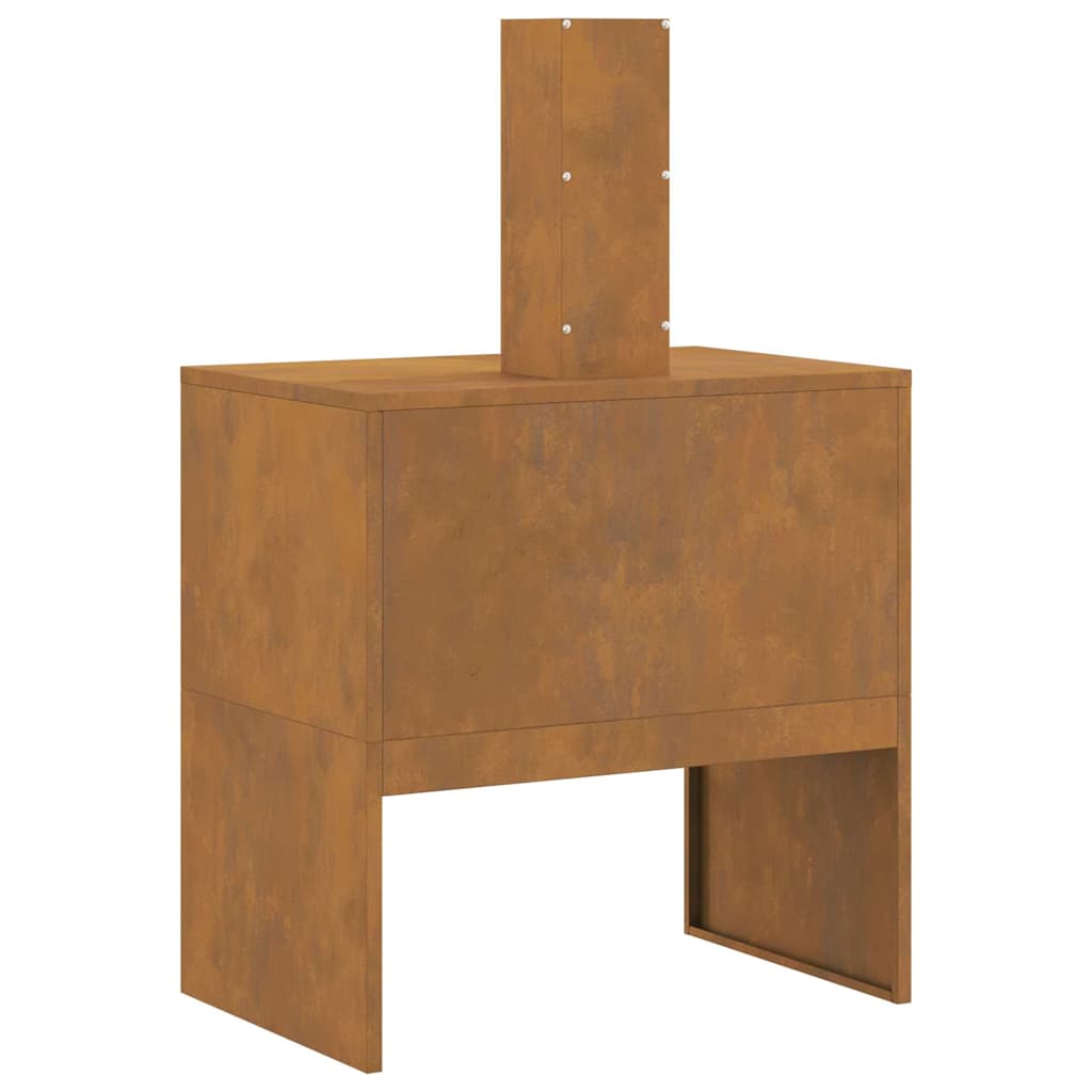 Feuerplatz Braun 60 x 40 x 96 cm Witterungsbeständiger Stahl