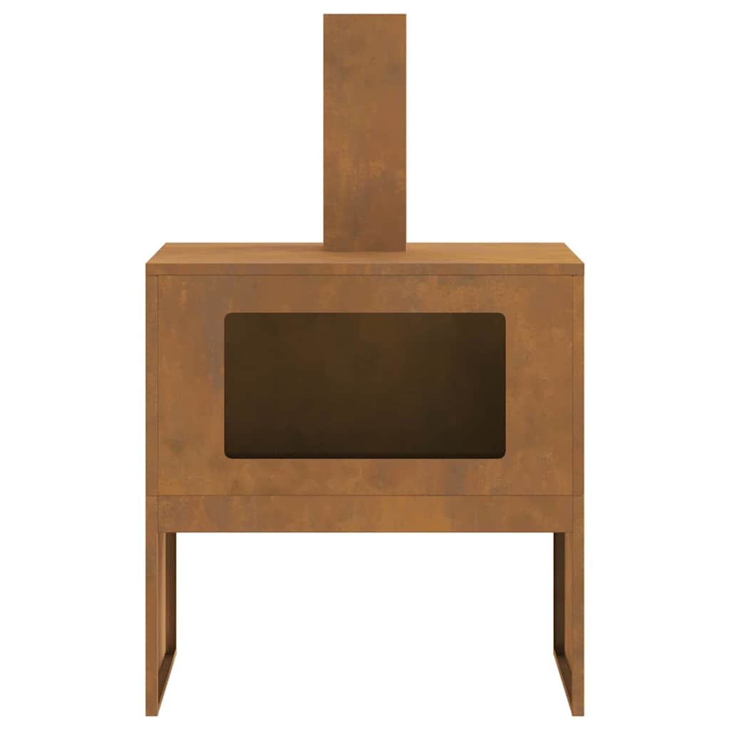 Feuerplatz Braun 60 x 40 x 96 cm Witterungsbeständiger Stahl
