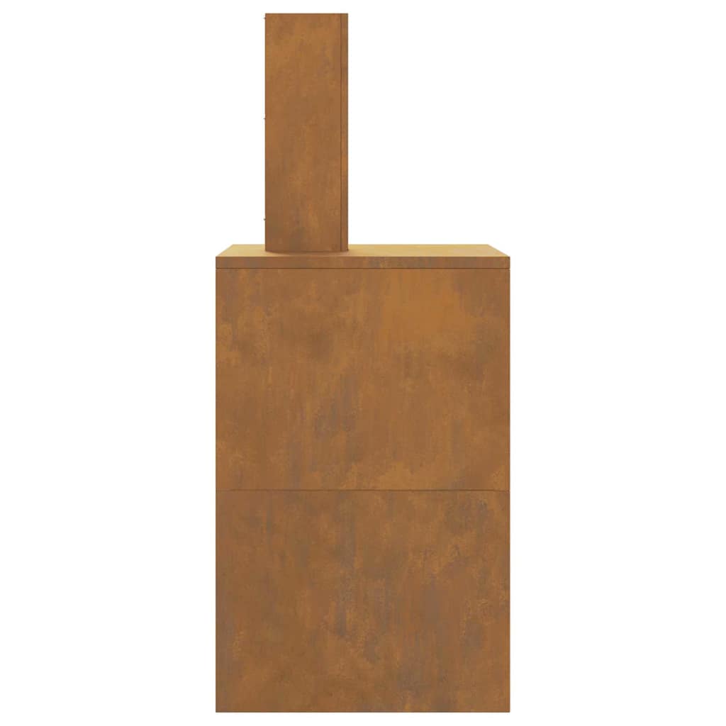 Feuerplatz Braun 60 x 40 x 96 cm Witterungsbeständiger Stahl