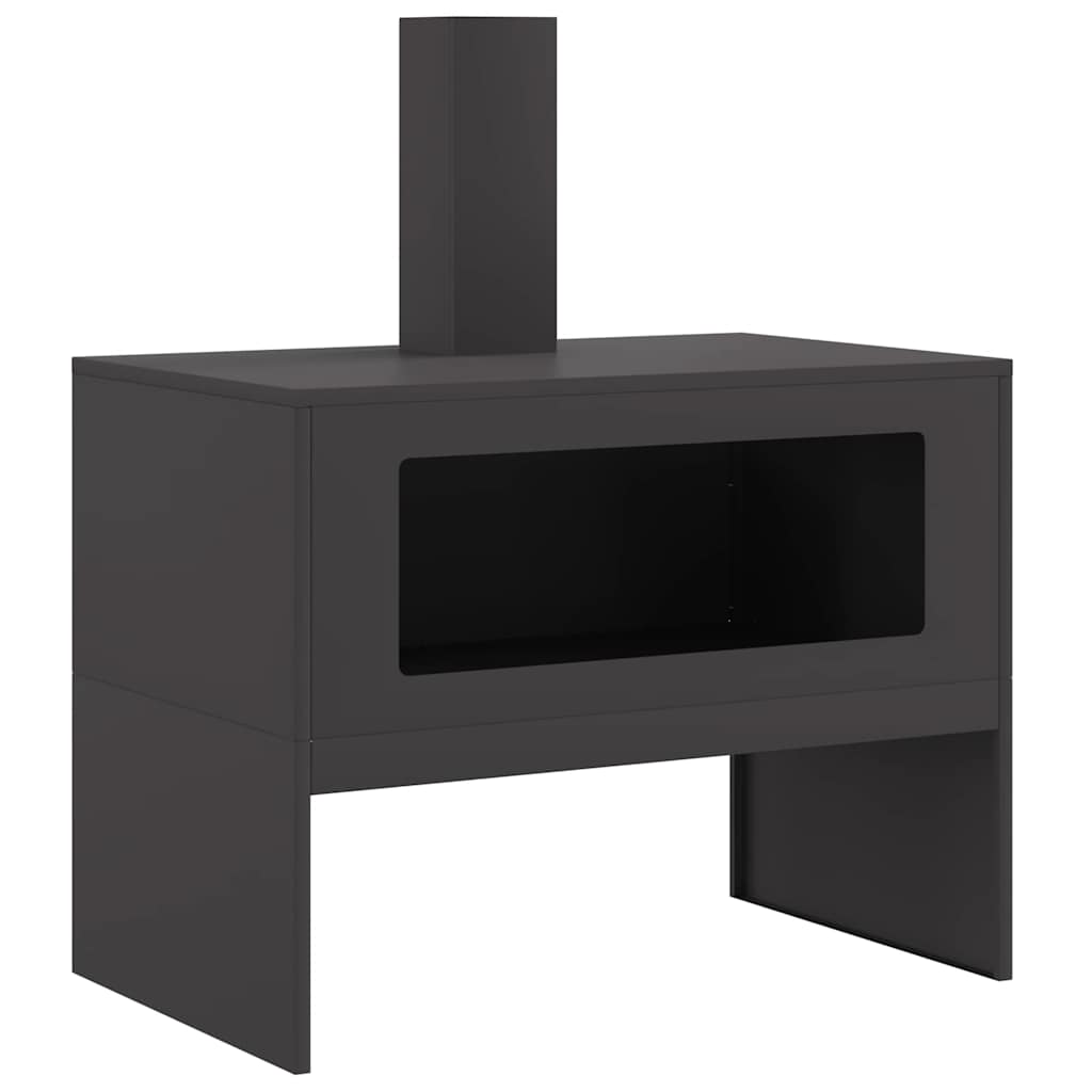Feuerplatz Schwarz 80 x 50 x 96 cm Kaltgewalzter Stahl
