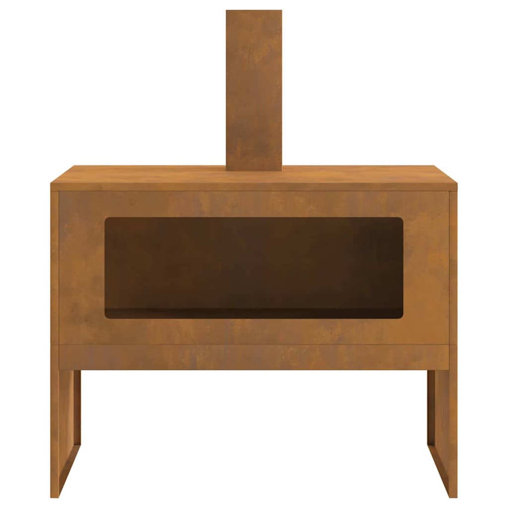 Feuerplatz Braun 80 x 50 x 96 cm Witterungsbeständiger Stahl