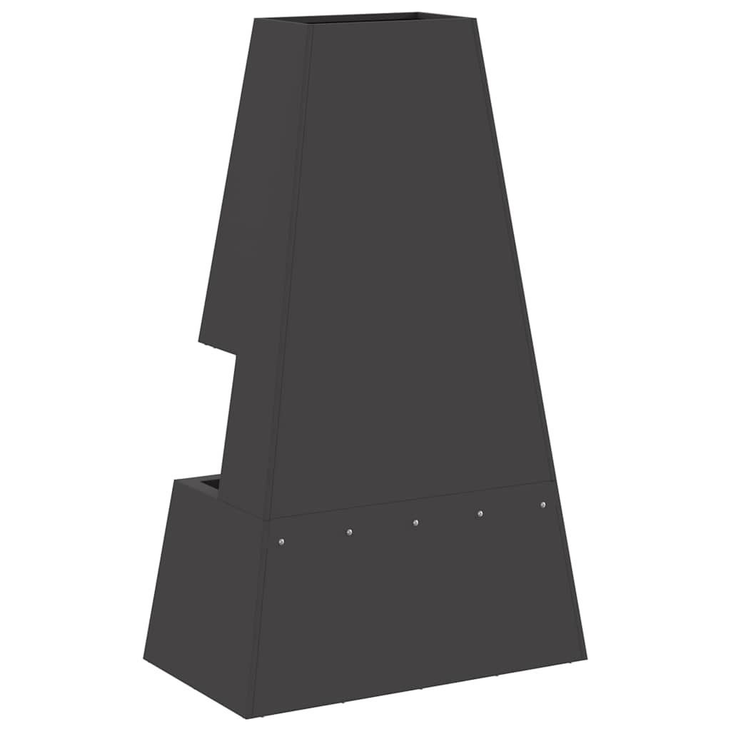 Feuerplatz Schwarz 60 x 35 x 100 cm Kaltgewalzter Stahl