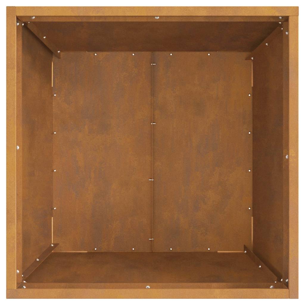 Feuerplatz Braun 50 x 50 x 38 cm Witterungsbeständiger Stahl