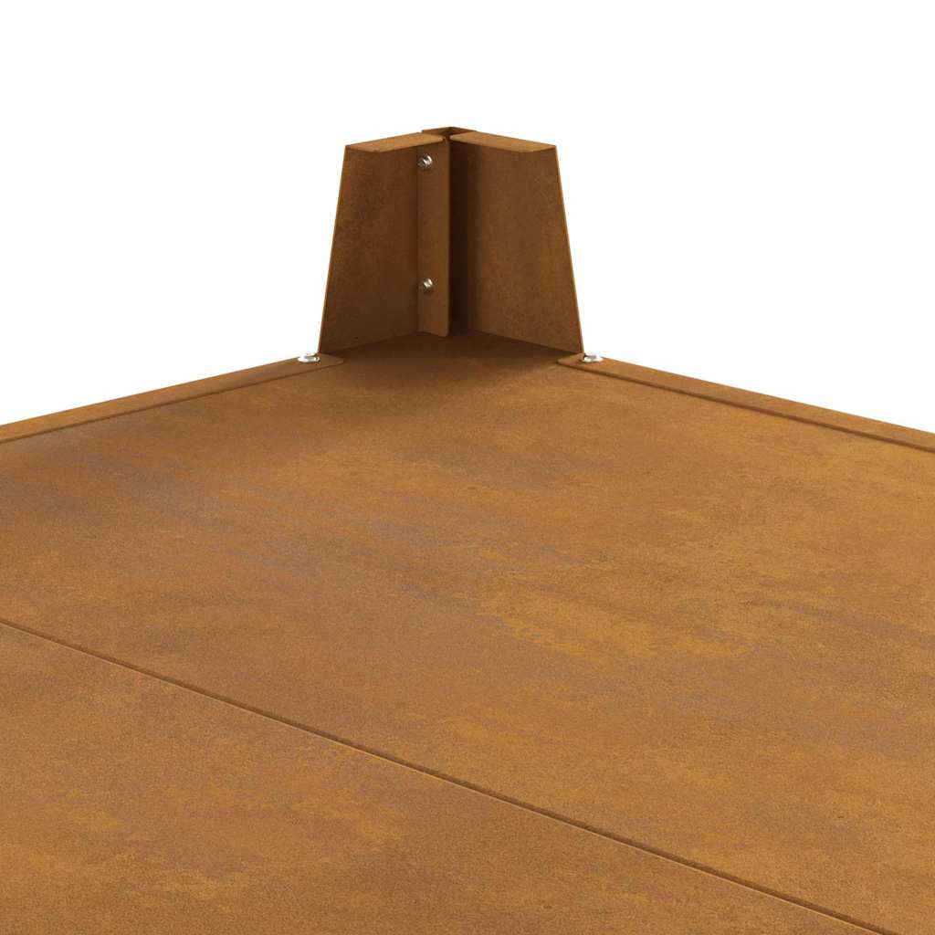 Feuerplatz Braun 80 x 80 x 43 cm Witterungsbeständiger Stahl