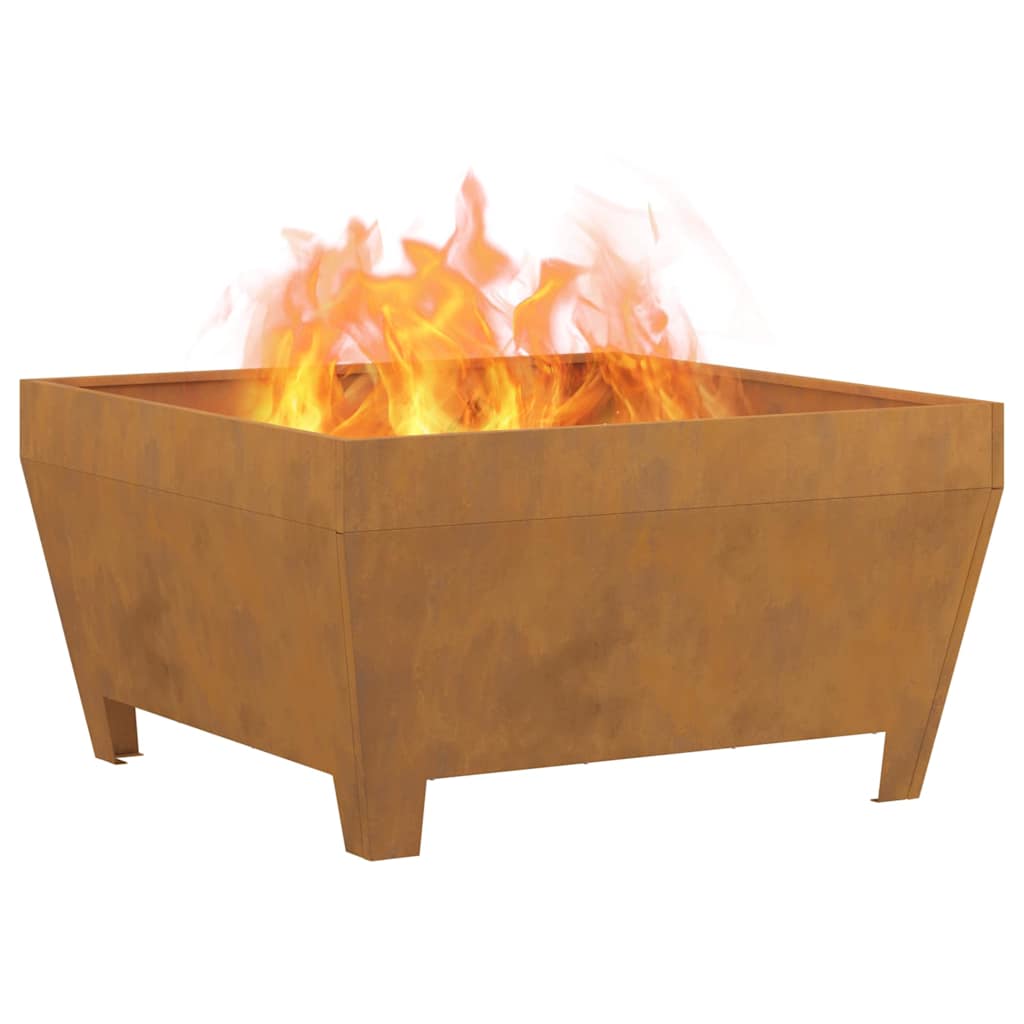 Feuerplatz Braun 80 x 80 x 43 cm Witterungsbeständiger Stahl