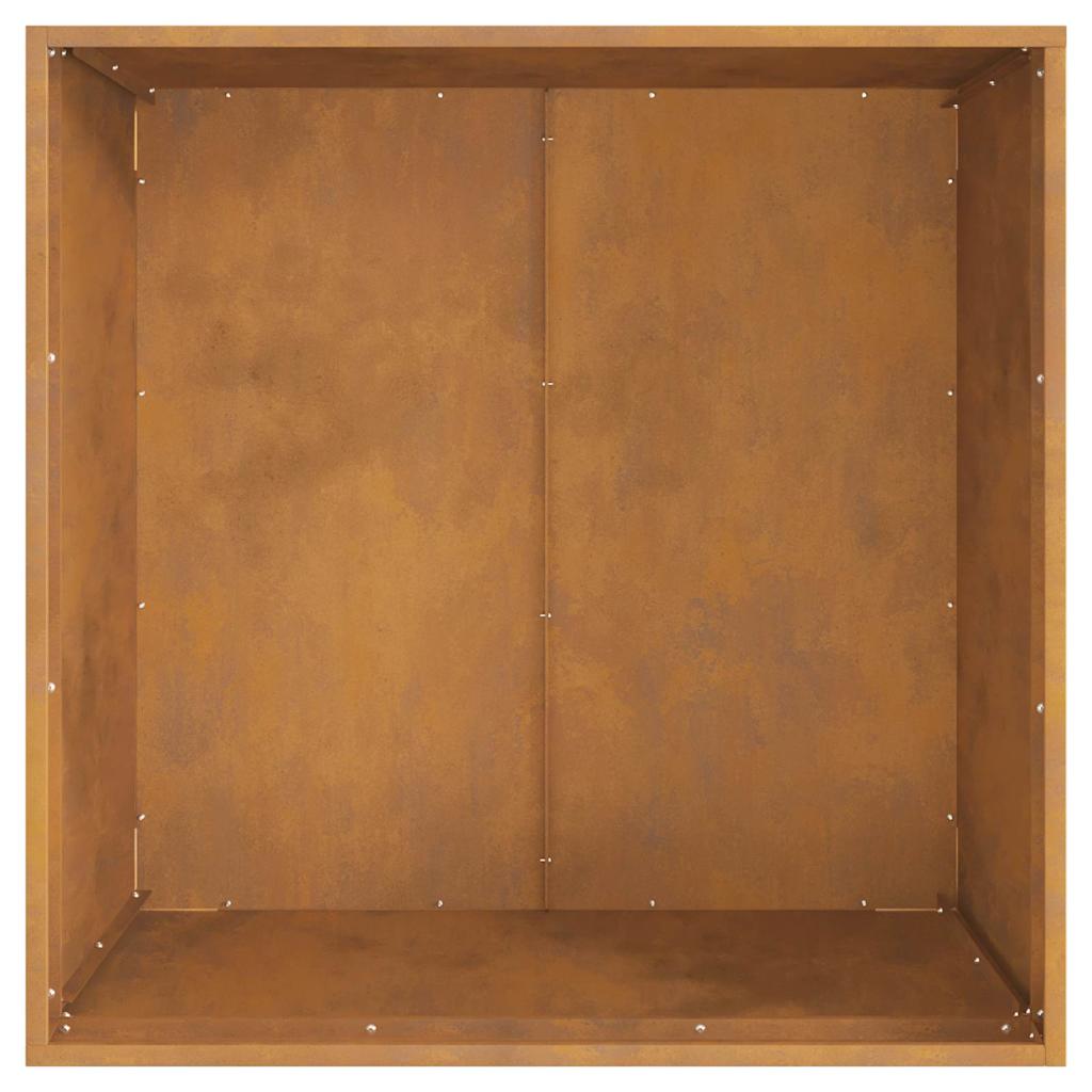 Feuerplatz Braun 80 x 80 x 43 cm Witterungsbeständiger Stahl