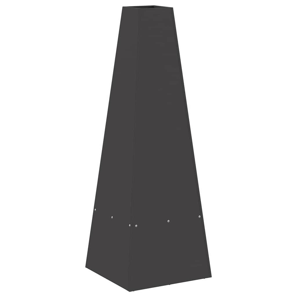Feuerplatz Schwarz 35 x 35 x 100 cm Kaltgewalzter Stahl