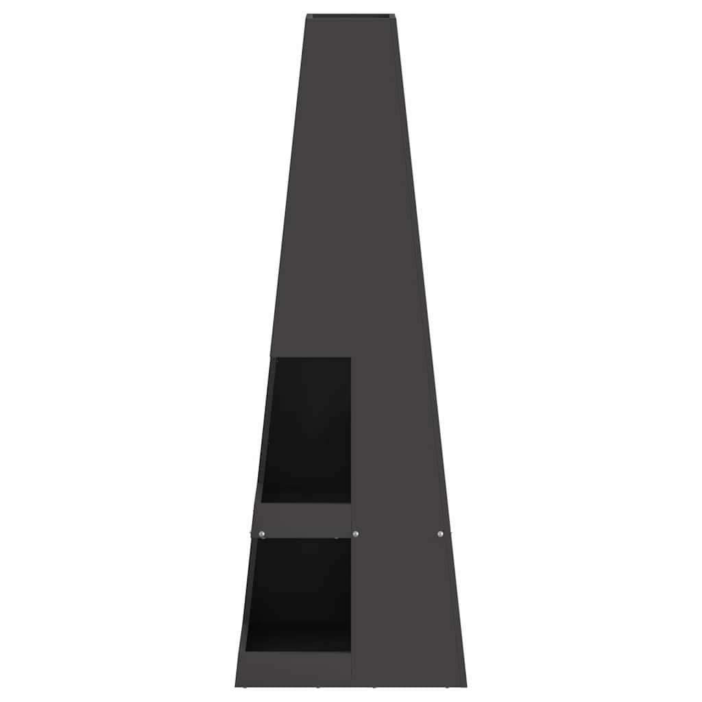 Feuerplatz Schwarz 35 x 35 x 100 cm Kaltgewalzter Stahl