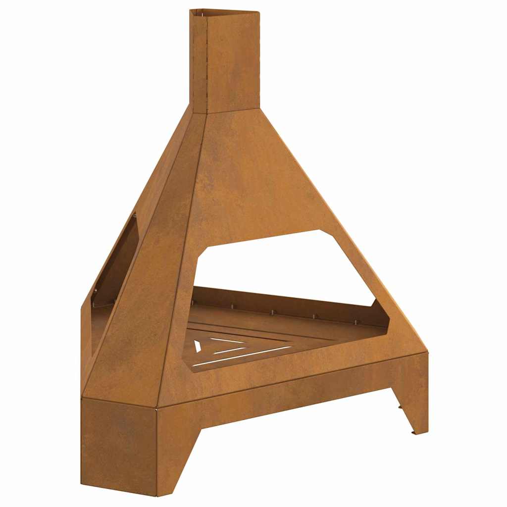 Feuerplatz Braun 50 x 43 x 52 cm Witterungsbeständiger Stahl