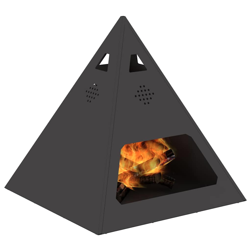 Feuerplatz Schwarz 50 x 50 x 51 cm Kaltgewalzter Stahl